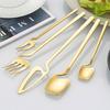 Hangable 5-Piece Tableware Set, Stainless Steel Cutlery Set Dining Utensils Kitchen Dinnerware Set Include Knife/Fork/Spoon/Coffee Spoon