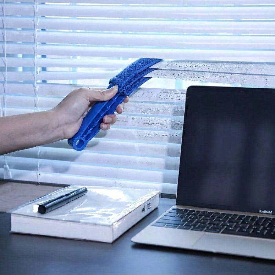 Reusable Window Cleaner - Easy To Use And Washable - For Blinds, Blinds, Curtains, Etc. - Removable And Washable Dust Brush
