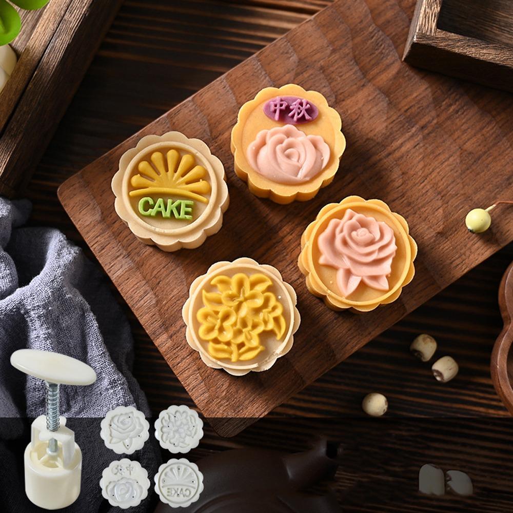 Plastic Mooncake Mold 50g Pastries Dessert Mold Hand Pressed Mould  Chocolate Dessert