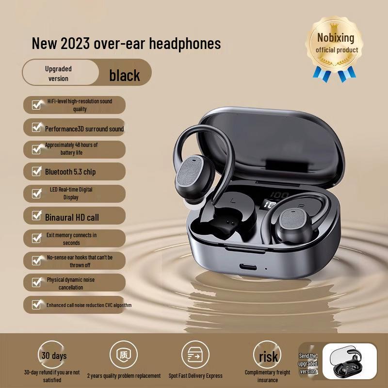 2025 Sport Wireless Headphones: Over-Ear Bluetooth for Running; Secure Fit, Comfortable Long Wear for Men and Women