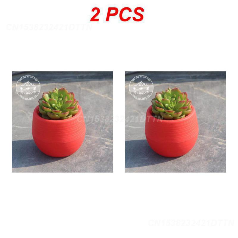 1/2/3PCS Plastic Flowerpot Small Green Plant Flowerpot Plant Desktop Potted Solid Color Mud Holder 2025 Succulent Plant Pot