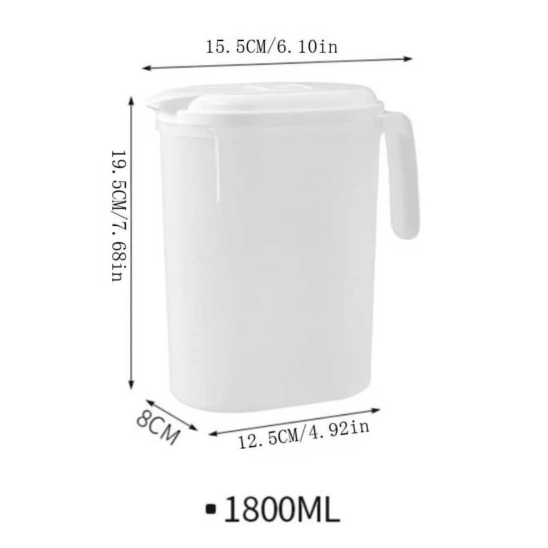 1800/2500ml Large Capacity Cold Kettle Household Plastic Transparent Fruit Tea Cold Tea Kettle White Boiled Water Kettle