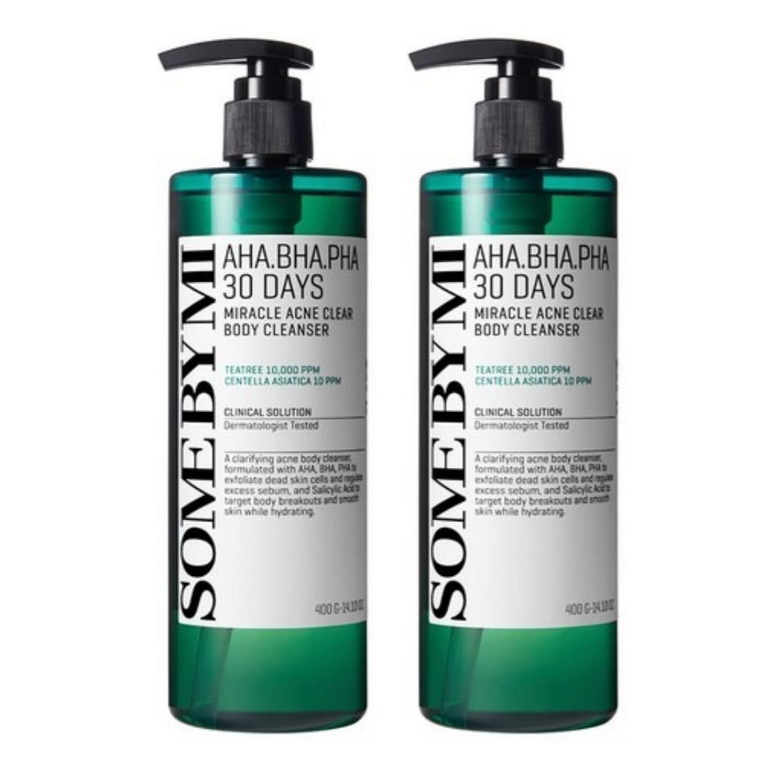 

[SOME BY MI] Очищающее средство для тела AHA BHA PHA 30 Days Miracle Acne Clear, 400 г 400g X 2PCS