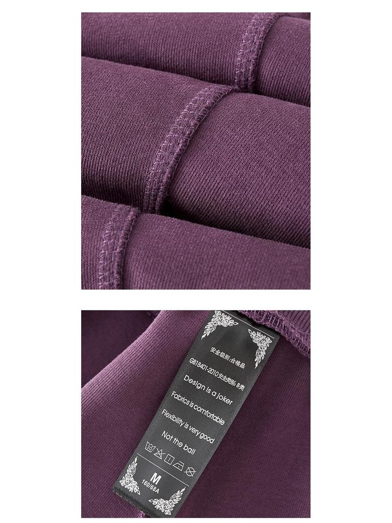 GAGN Women's High Waist Purple Straight-Leg Casual Sports Pants - Simple, Loose, and Versatile.