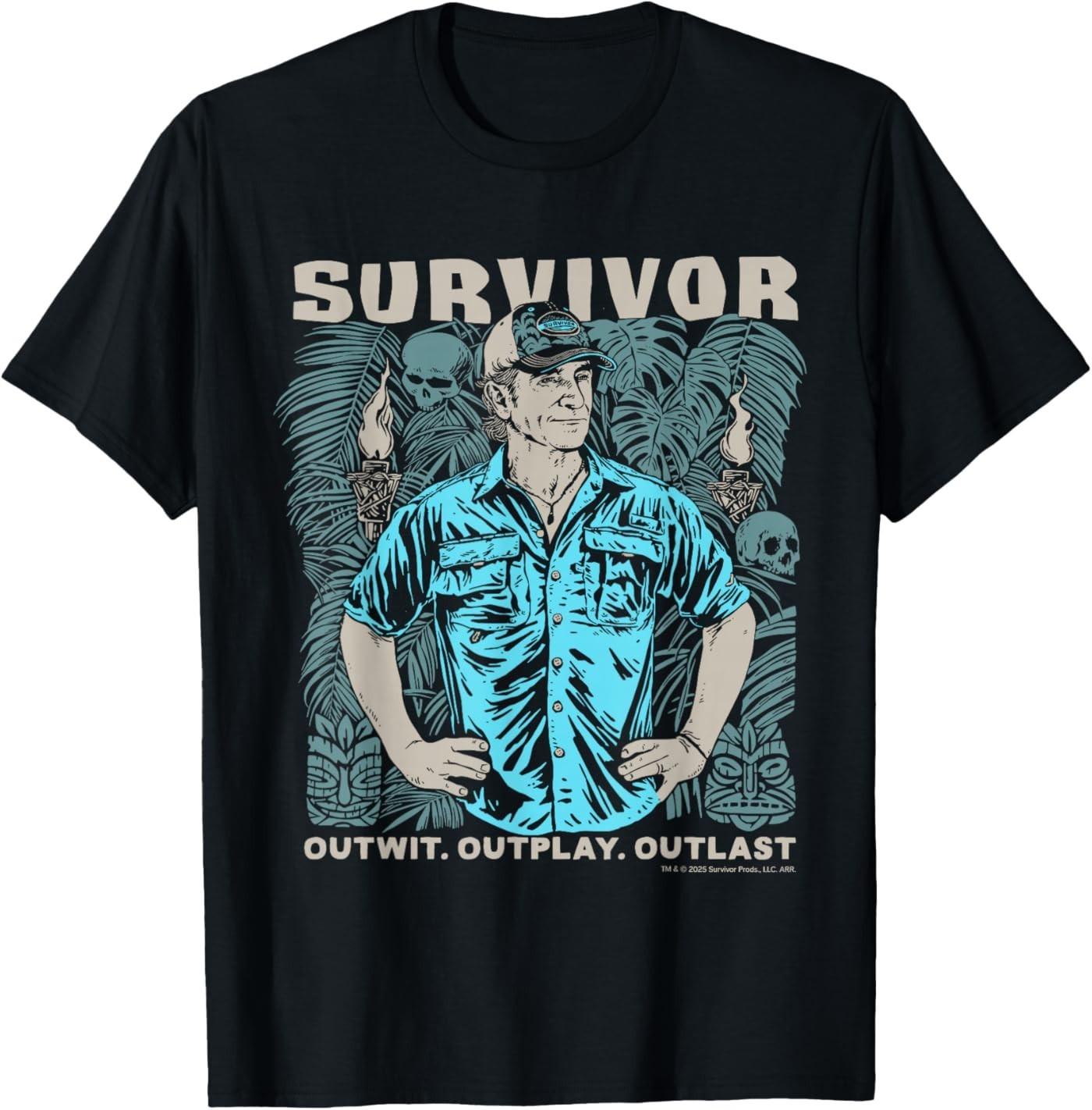 Official Survivor Show: Outwit. Outplay. Outlast Unisex T-Shirt S разноцветный