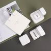 Simple Solid Color Ring Box White PU Leather Proposal Engagement Wedding Ring Box Holiday Gift Packaging Earring Storage Case