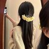 Pastoral Purple Yellow Flower Hair Pins Women Girls Sweet Fabric Floral Blossom Hair Stick Hair Accessory Travel Photo Props