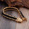 Luxury Gold Color Stainless Steel Bracelet for Man 12MM Wide Men's Wrap Bracelets Male Best Friend Jewelry Armband Wristband New
