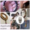 4Pcs Brass Beads, Skull, Antique Silver, 22.5x13x17.5mm, Hole: 5.5mm