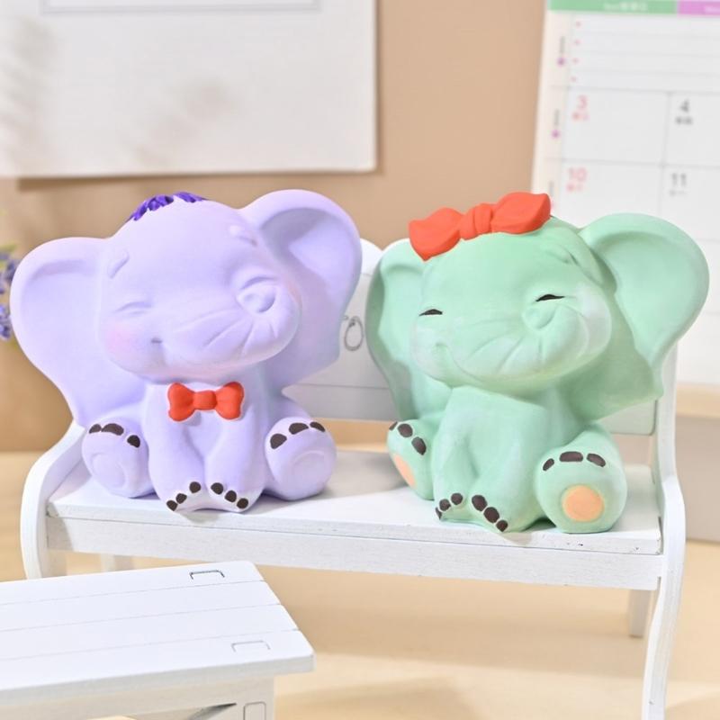 Lovely 3D Elephant Sturdy Silicone Mould Home Accessory for Creating Gypsum Resin Figurine Decorations Daily Casual Use