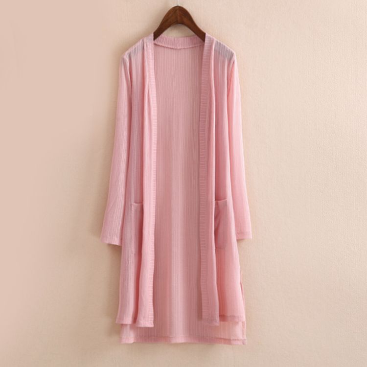 Summer Mesh Sun Protection Clothing for Women Lace Mid-length  Thin Stylish Long Sleeved Shawl