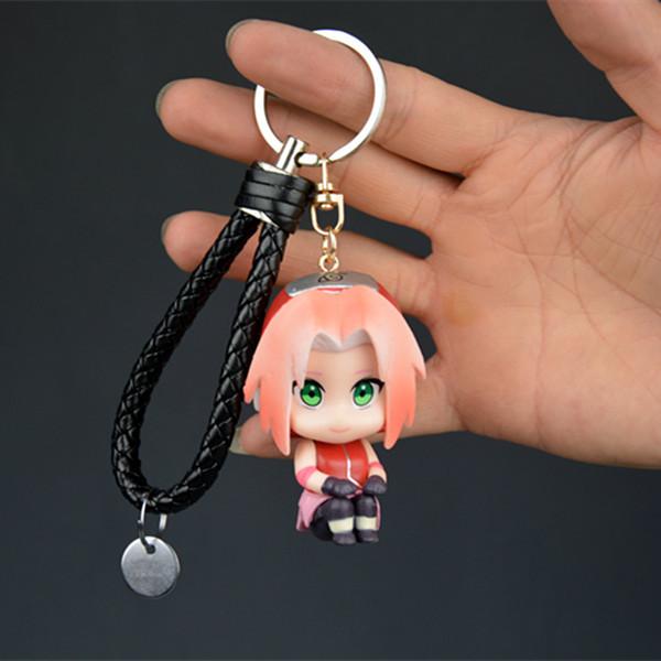 Anime Naruto Figure Kakashi Gaara Sasuke Keychain Adorable Car Keychains For Pendant Keys Holder Accessories Backpack Charm Gift