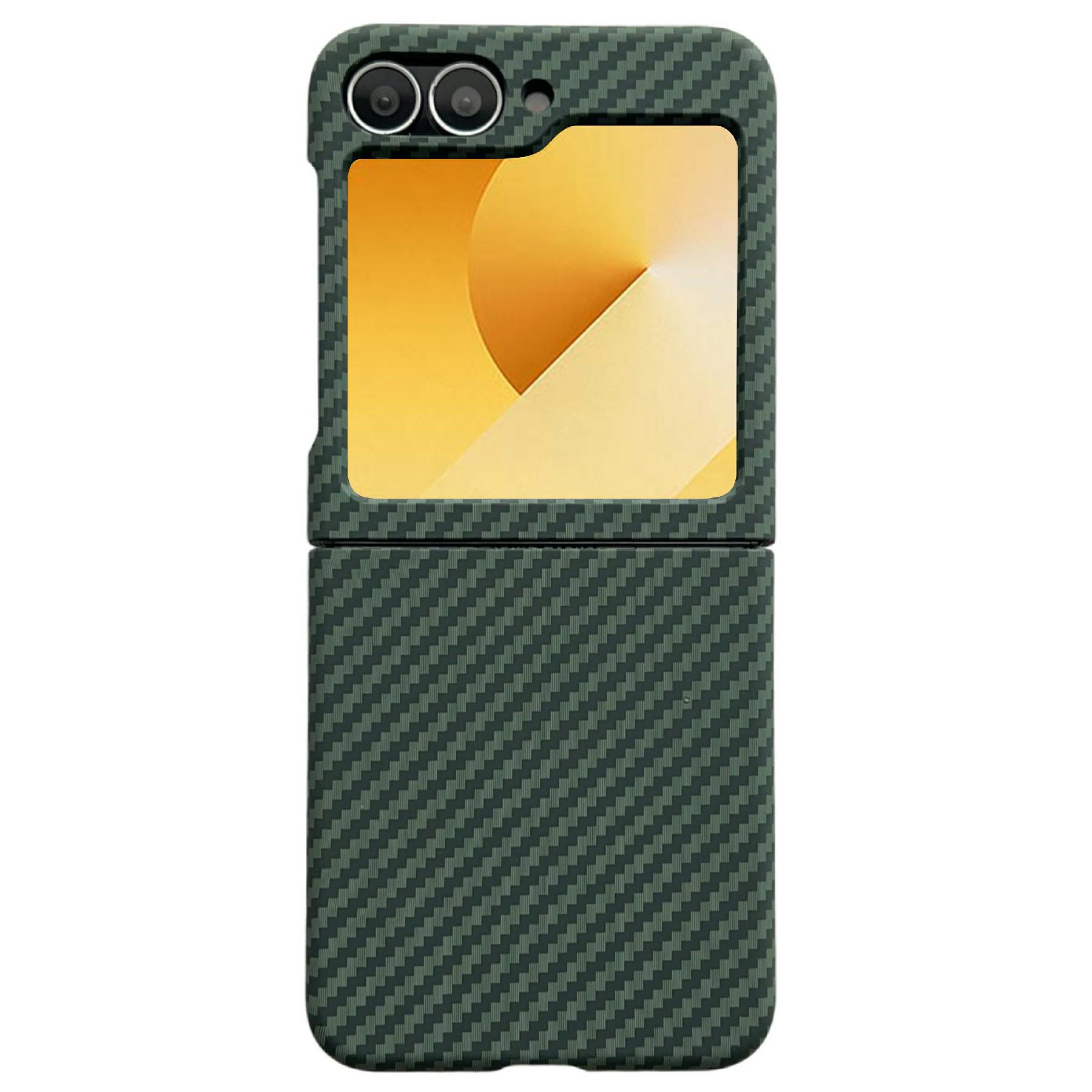 

Для Samsung Galaxy Z Flip7 FE 5G/Z Flip6 5G Магнітний чохол Текстура карбонового волокна Тонкий Ударостійкий ПК Чохол для телефону D