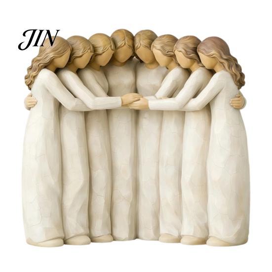 Minimalist Figurine for Best Friends Four Women Friendship Decor, Sisterhood Statue Gift Friends, Sisters Personalized Sister Group and Moms, Faceless