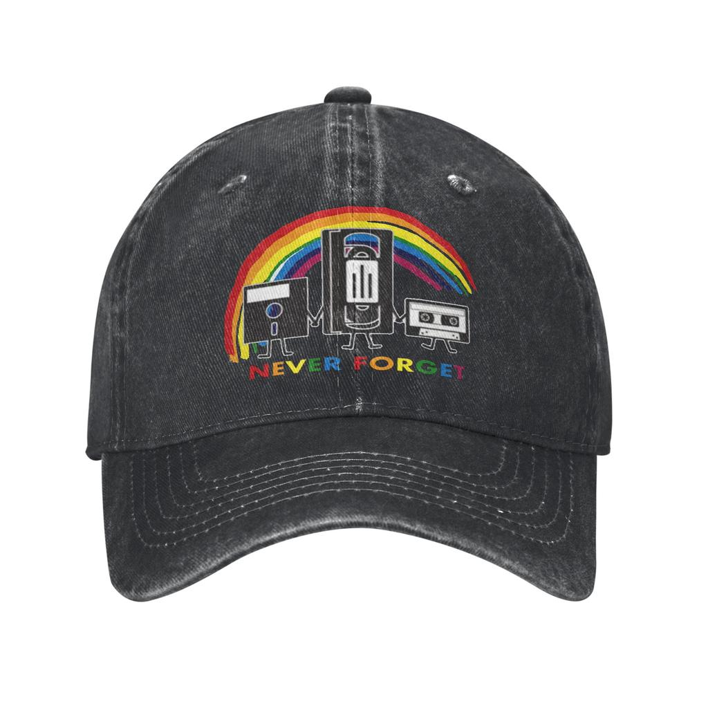 Retro Retro S Music Tape Never Forget Tank Baseball Caps for Unisex Women Distressed Washed Snapback Cap Outdoor Running Hats Cap