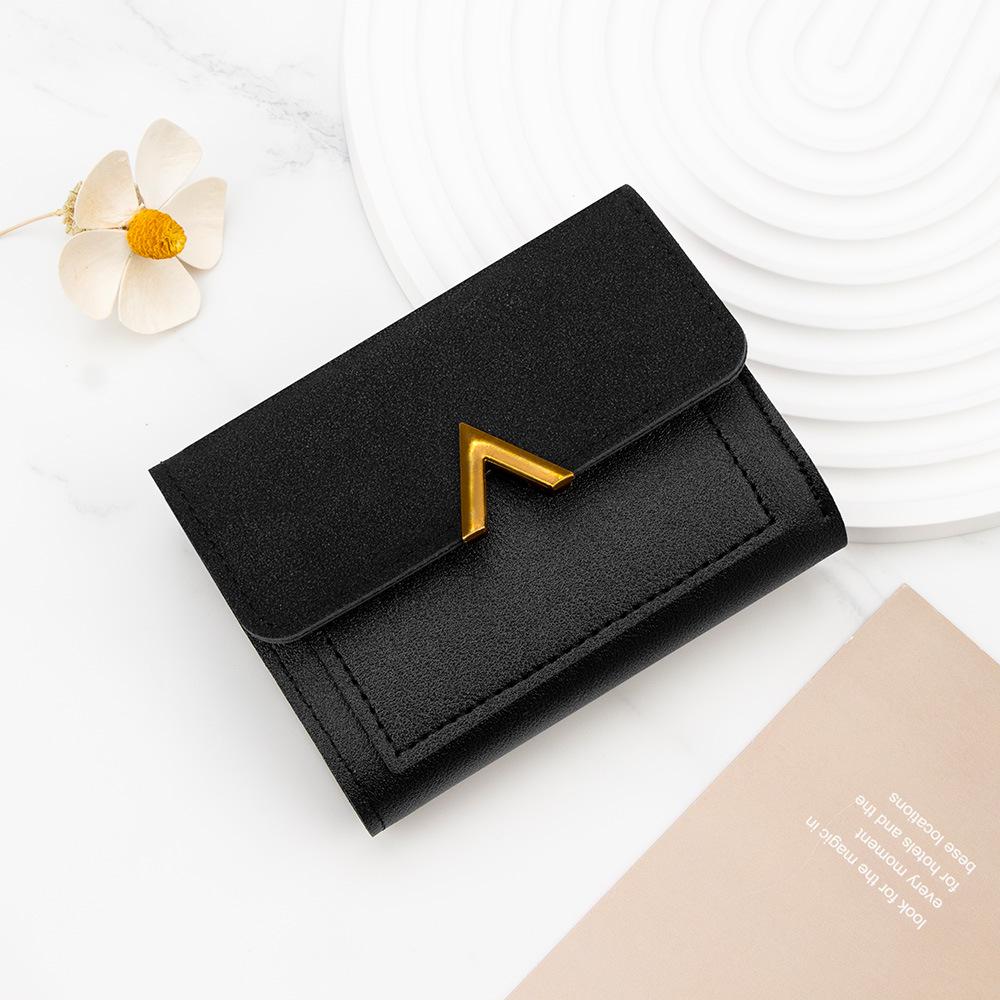 Korean Style Women's Short Wallet: Large Capacity Coin Purse & Card Holder