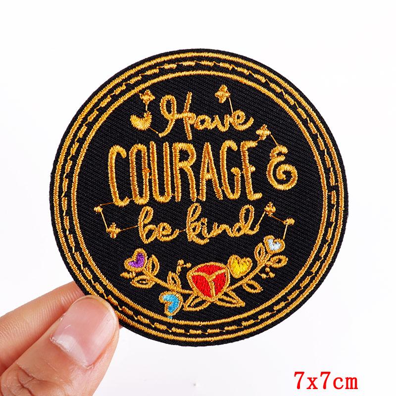 Black Series Letter Slogan Patch Hats Jeans Backpack Embroidered Sew Patches Iron On Patches For Clothing Thermoadhesive Patches