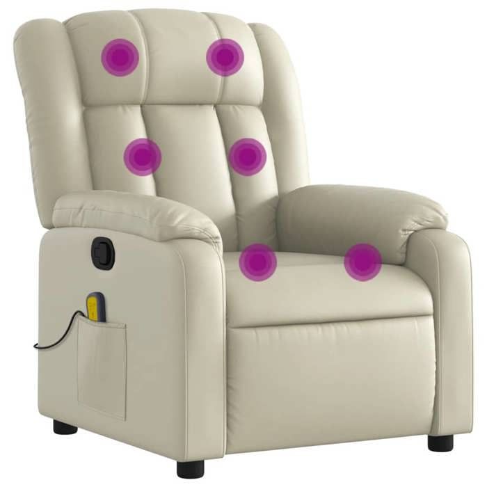 VidaXL Fauteuil Inclinable de Massage Inclinable, Chaise avec Repose-pieds, Siège avec Dossier et Accoudoirs Salon, Moderne, 373568