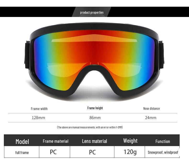 Winter Windproof Motorcycle & Ski Goggles - Anti-Glare, UV Protection, Reflective Sports Glasses