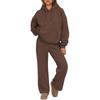 European & American Oversized Hooded Sweatshirt and Wide-Leg Pants Set - Autumn/Winter Casual Sportswear