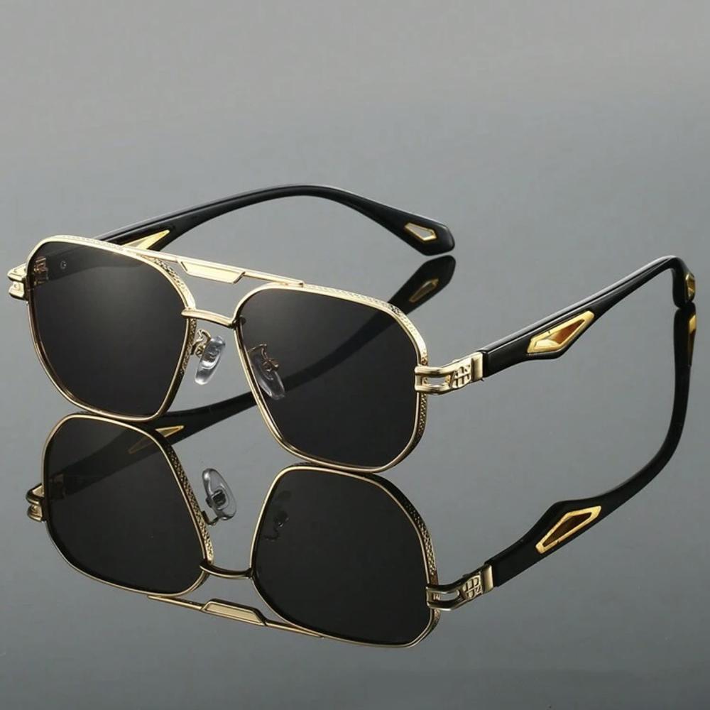 New Vintage Square Sunglasses Goggle Men Women Fashion Classic Double Bridge Gradient Shades Retro Designer Outdoor UV Eyewear