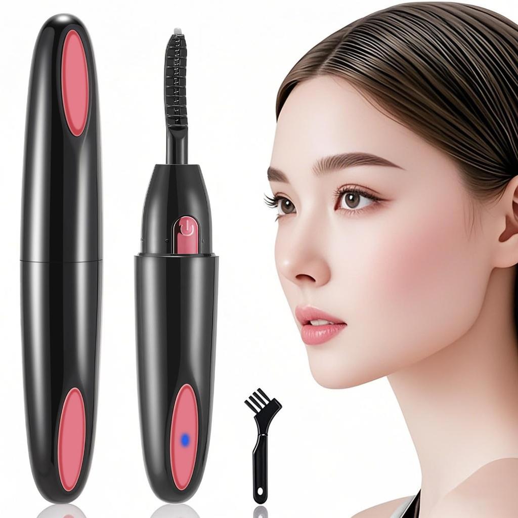 Hot Eyelash Curler Long Reach the Right Temperature In 10 Adjustable Compatible with All Eyelash Eyelash USB Hot Eyelash Face Overheat Extremely Safe