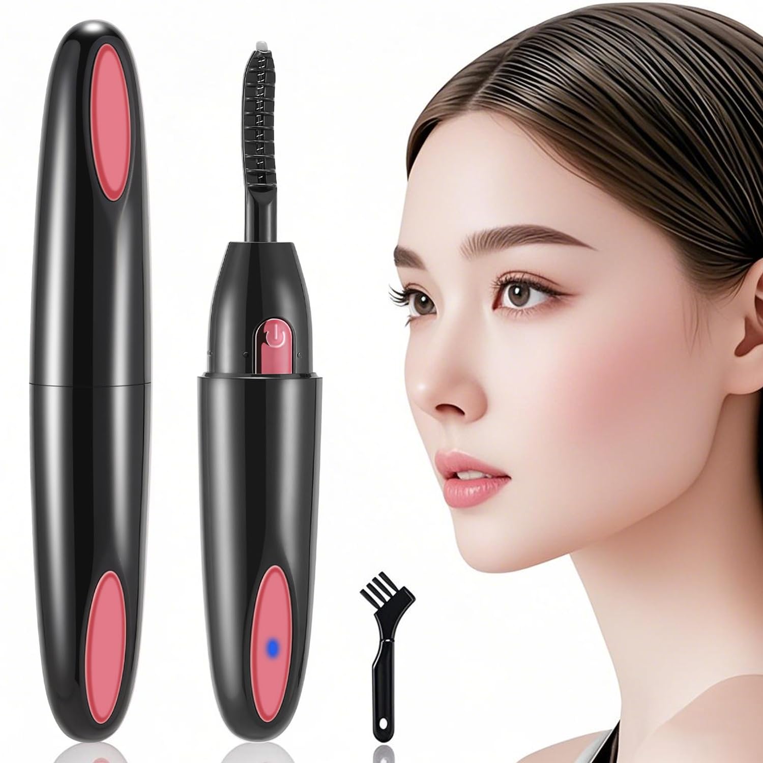 

Hot Eyelash Curler Long Reach the Right Temperature in 10 Adjustable Compatible with All Eyelash Eyelash USB Hot Eyelash Face Overheat Extremely Safe чёрный