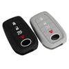 2pcs 4 Buttons Remote Key Cover Fit for Toyota Land Cruiser Venza Grand Highlander Sequoia Corolla Crown Black & Grey