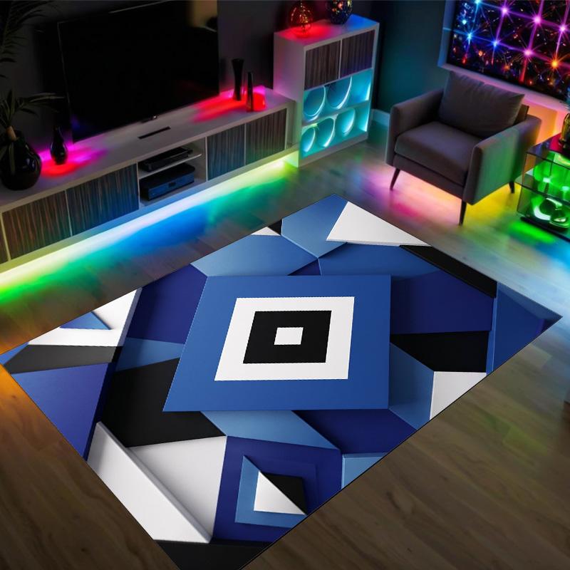 Hamburger SV Football Design Tappeto in Velluto di Cristallo Accogliente Non?Tappeto Stampato Antiscivolo per Camera da Letto Soggiorno Ingresso