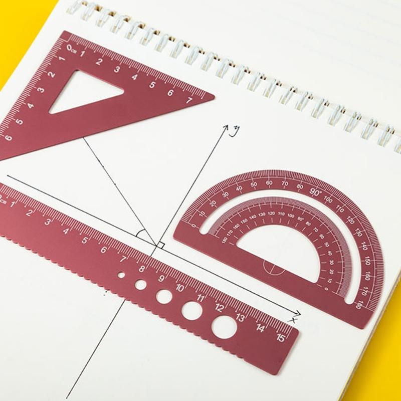 Durabled Aluminum Mathematics Rulers Set 4 Piece Set for Student and Professional