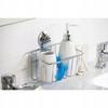 FORTE chrome bathroom shower shelf with suction cup