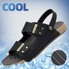 Fashion Summer New Designer Leather Sandals for Men Solid Color Fashion Casual Dual-use Slippers Male Outwear Beach Shoes Man