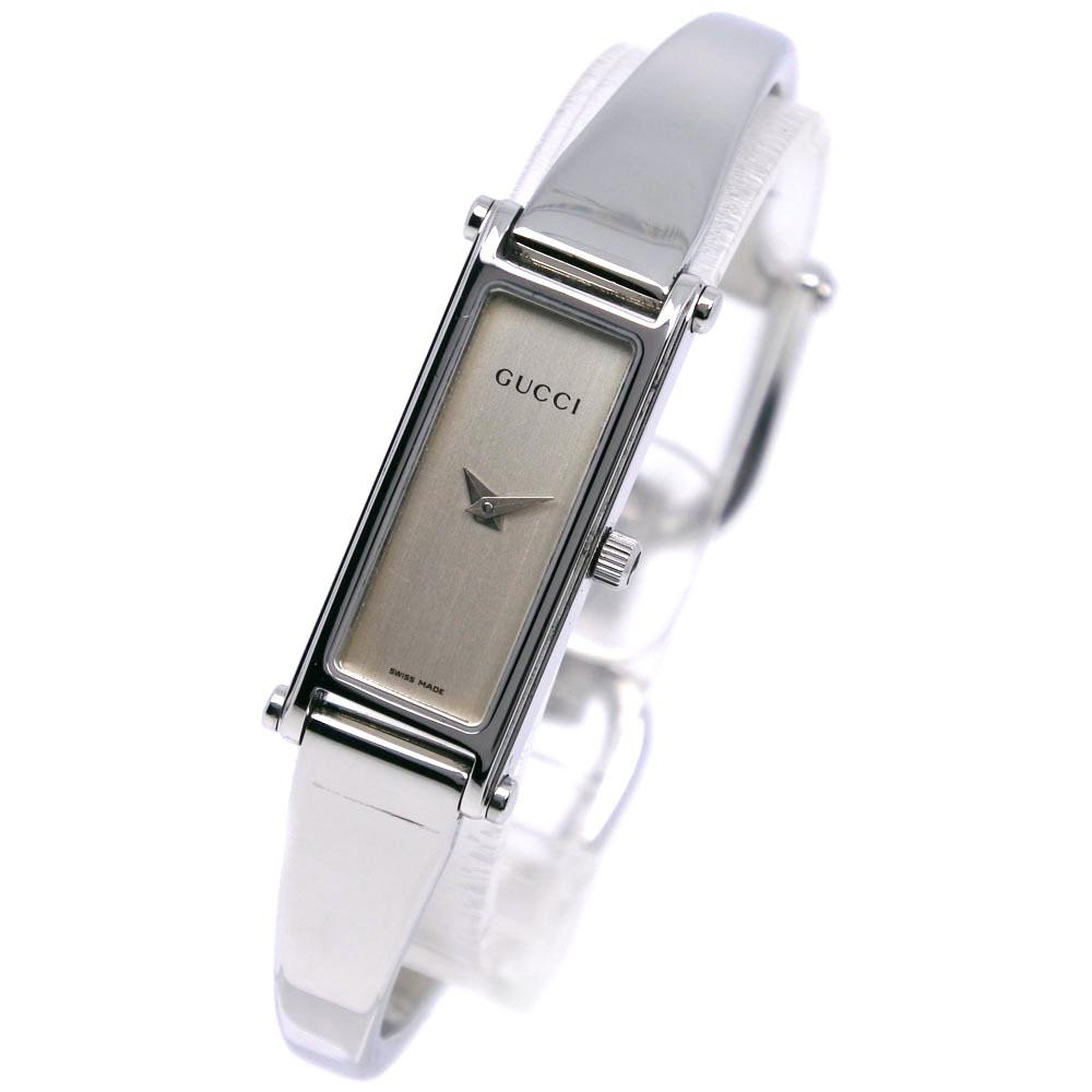 Gucci Watches 1500L SilverDial Stainless Steel Quartz Analog Display Women Used