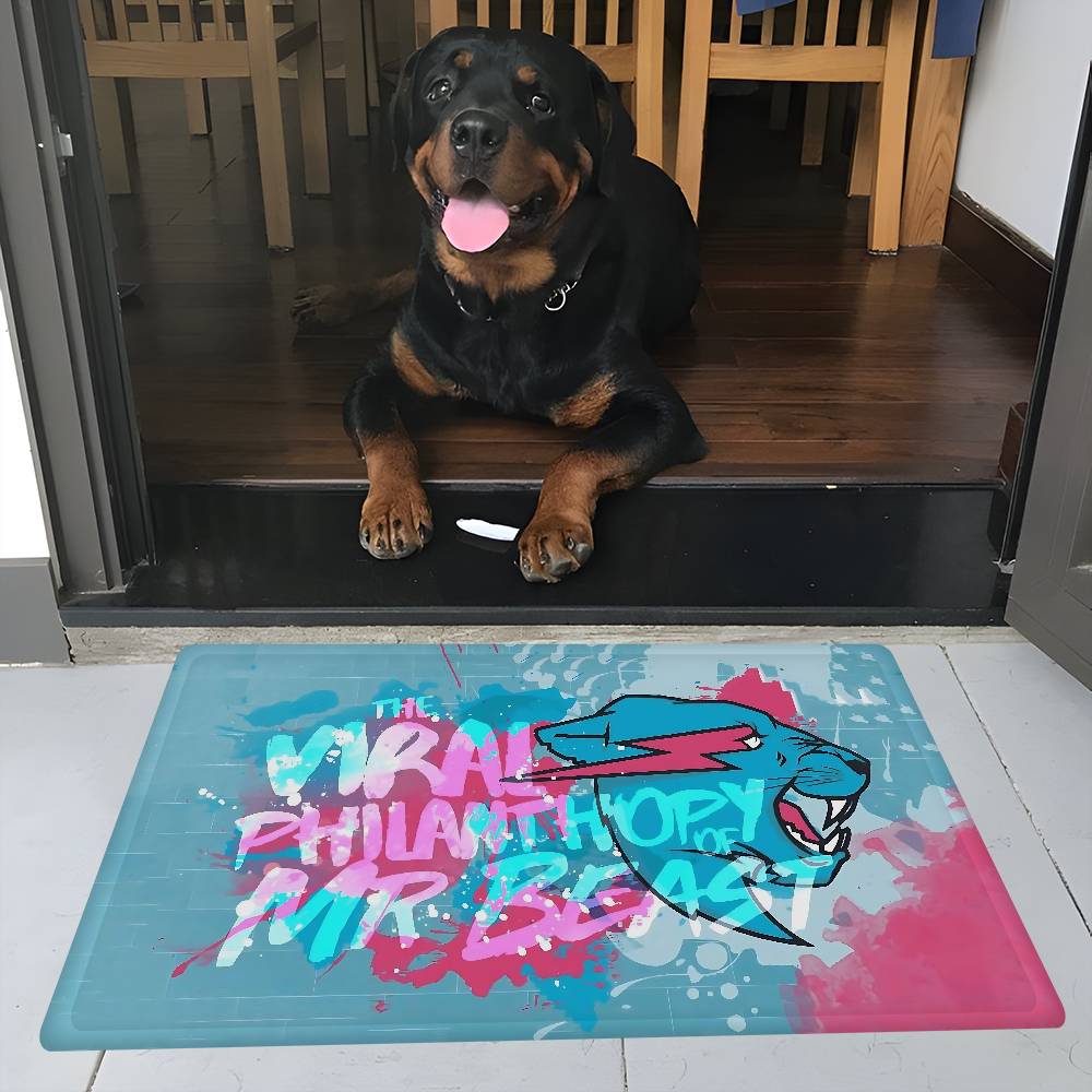 Individual Creato Mr-B-Beast Hallway Carpet Washable Non-Slip Living Room Sofa Chairs Area Mat Kitchen Doormat Area Rug