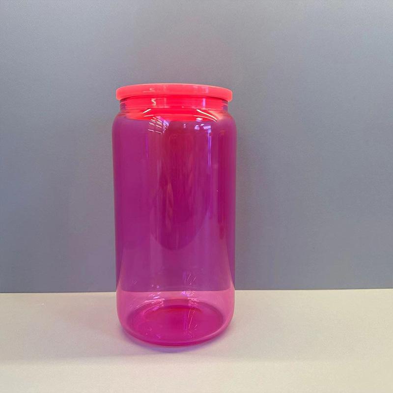 Summer Plastic Straw Cup Solid Color Crushed Ice Cup Student Single-layer Plastic Straw Cup Small Fresh Straw Cover