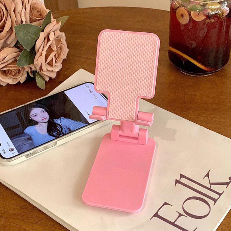 

Foldable Phone & Tablet Holder for Desktop and Bedside - Ideal for Photography and Live Streaming розовый