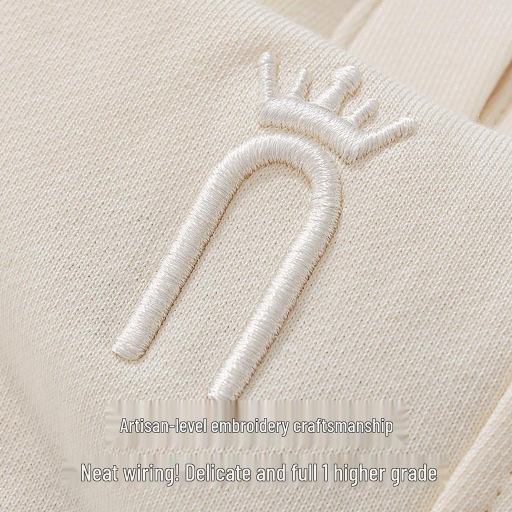 GAGN Women's Slim-Fit Heavy Cotton Sweatpants in Apricot - New 2025 Spring & Autumn Casual Sports Trousers