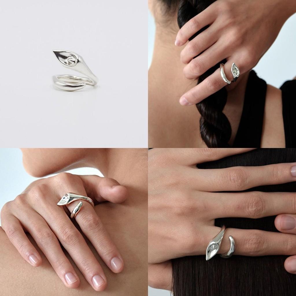 Stilvoller minimalistischer geometrischer Ring für Frauen mit einzigartigen Ins-Modeelementen