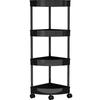 Large Capacity Bathroom Storage Rack Multi-Tier Mobile Storage Rack Corner Storage Rack  Bathroom