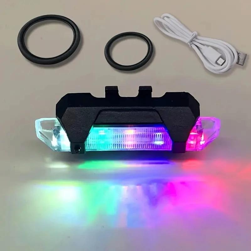 LED Mountain Bike Luggage Rack Light Waterproof Bicycle Rear Seat Reflective Taillight Night Ridding Safety Warning Reflector