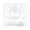Clear Cosmetic Storage Organizer 6 Compartment Multi-Purpose Makeup Organizer Bathroom Home Office Easy Access Durable Plastic