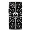 Luxury TPU Soft Phone Case For iPhone 17 Air 16E 16 11 15 14 Pro MAX 12 13 7 8 Plus X XR XS SE 2022 Cover Black Spider Web