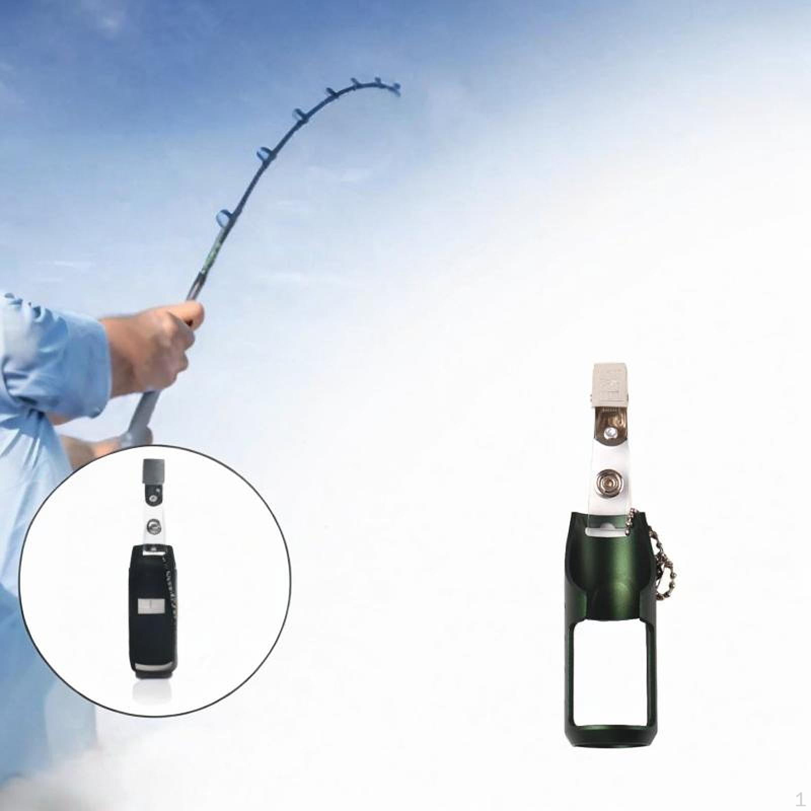 

Fly Fishing Bottle Holder, Accessory for Beginner Anglers, Attaches to Vest, Practical темно-зелений колір