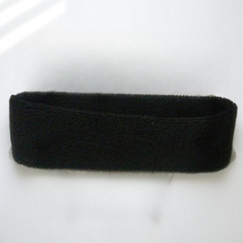

Cotton Sports Sweatbands Headbands for Women Men Yoga Gym Stretch Hair Bands Head Sweat Absorbing Bands 6 Colors чорний
