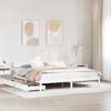 Vidaxl Bed Frame Without Mattress, White, 180X200 Cm, Solid Pine Wood