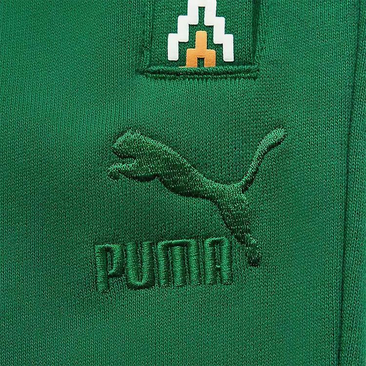 Puma Solid Color Elastic Breathable Casual Shorts Unisex Shorts Green 626872-37