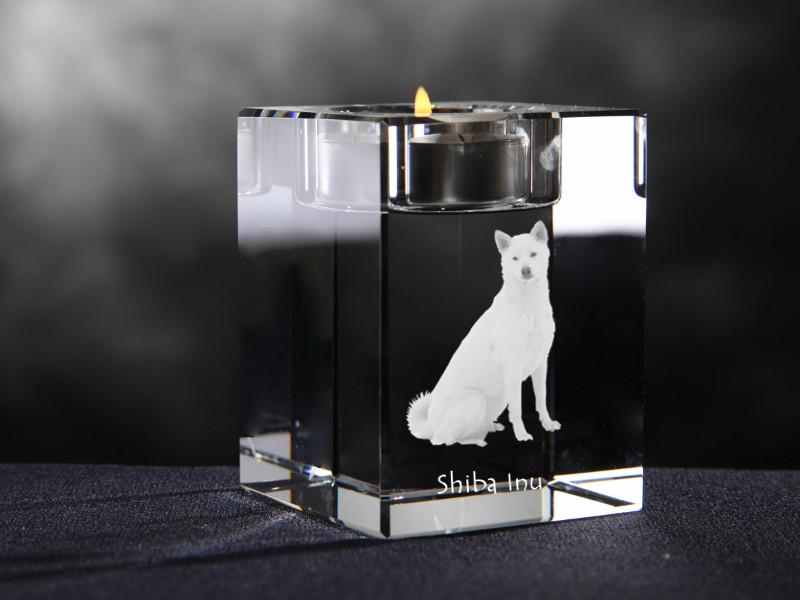 Shiba Inu, Japanese Small Size Dog, Japanese Brushwood Dog – Candle holder with dog photo, crystal tealight holder | Art-Dog