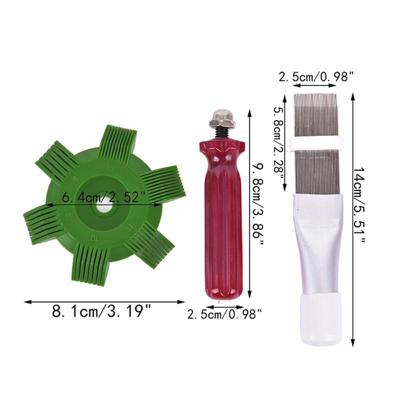 New Chic Heat Dissipating Fin Comb Cleaning A/C Condenser Coils Brush Condenser