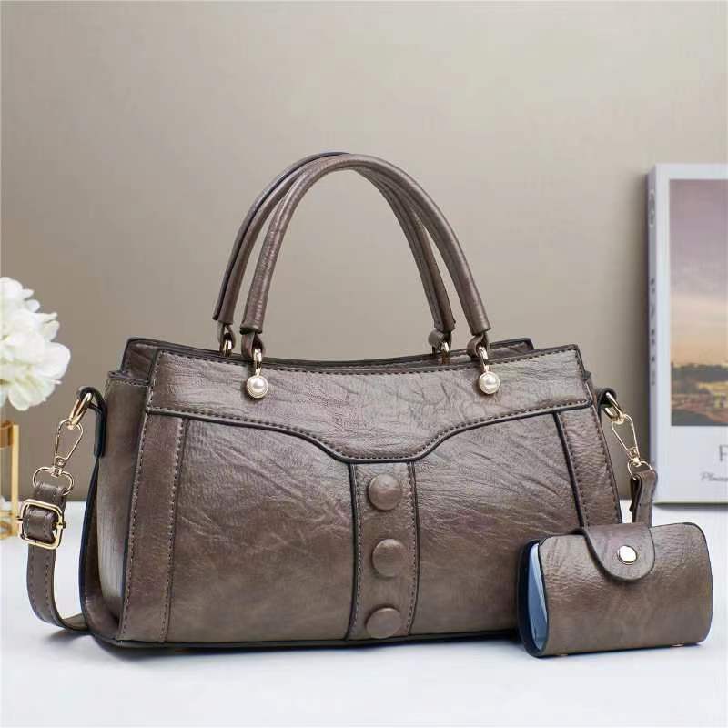

Ladies Shoulder Crossbody Bag For Women Top-Handle Bags with Wallet PU Leather Female Boston Bag Work Commuting Travel Dating кавовий