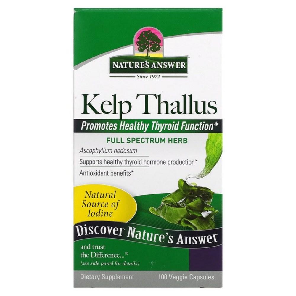 Nature's Answer Kelp Tallules 75mg 100 Veggie Capsules 1 pcs 100 Tablets